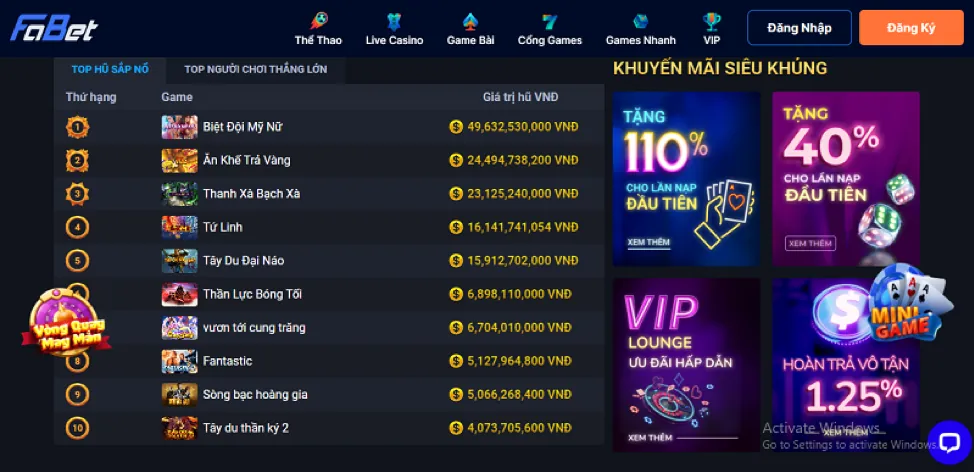 Các phương thức nạp và rút tiền an toàn tại mebet hiện đang mở